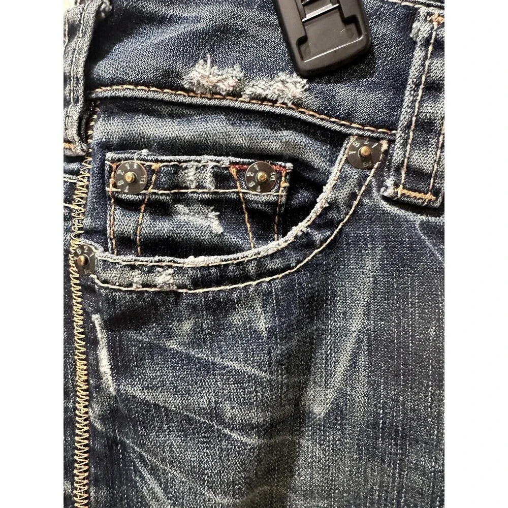 1921 Women's Distressed 29/32 Denim Blue Jeans - Picture 12 of 13